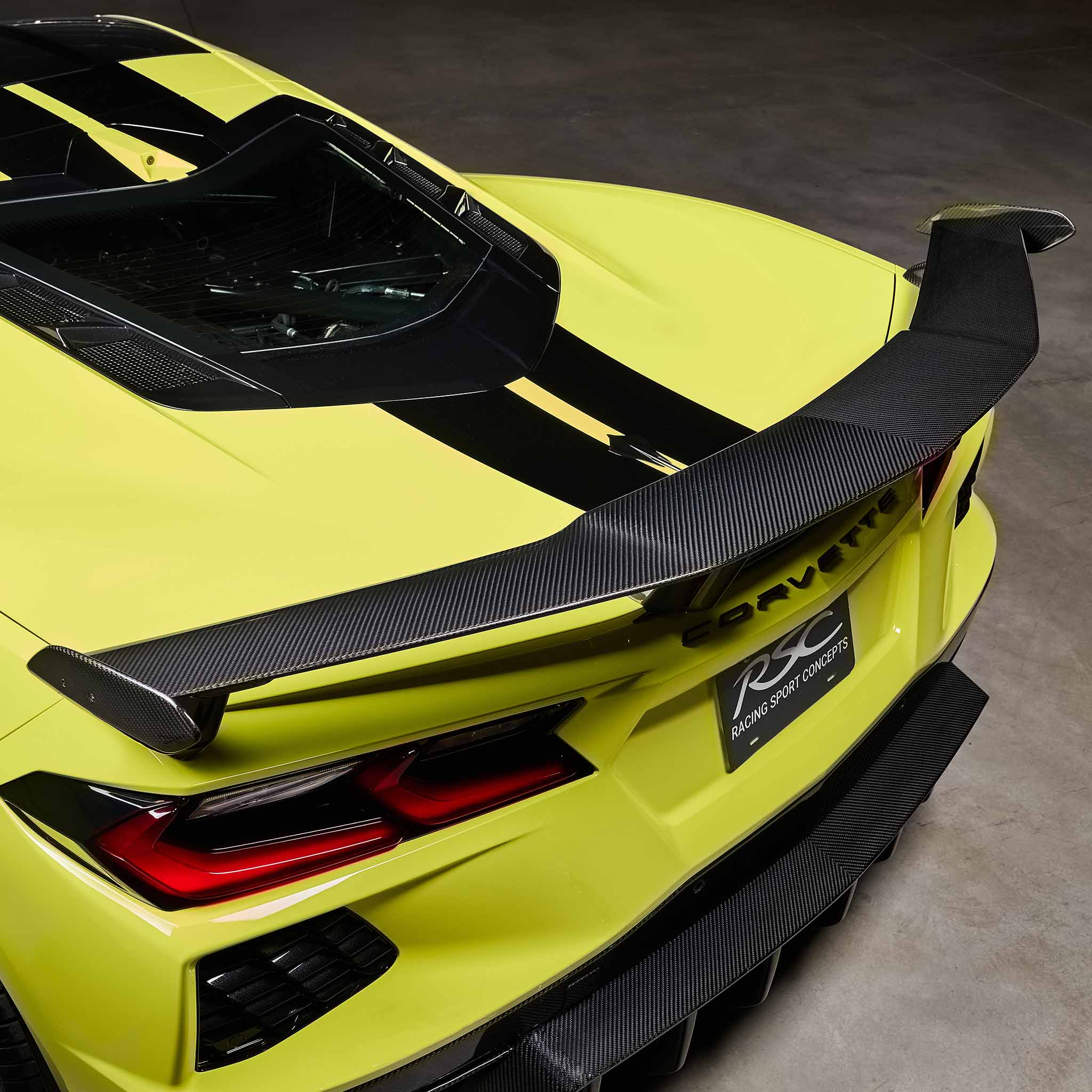 Carbon Fiber Wing for C8 Corvette Stingray - RSC Evolution High