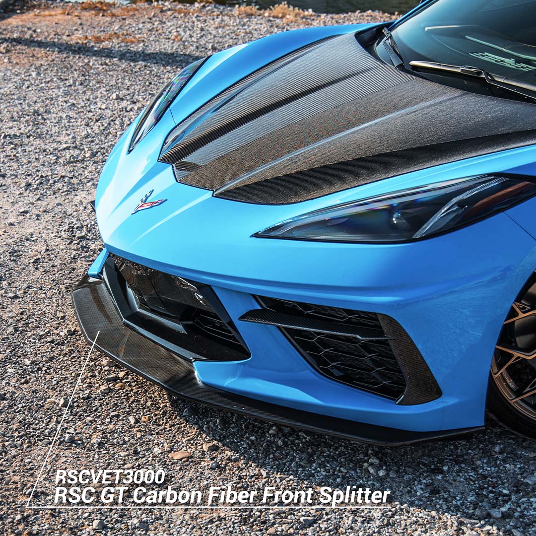 RSC Carbon Fiber GT Front Splitter for C8 Corvette Stingray 