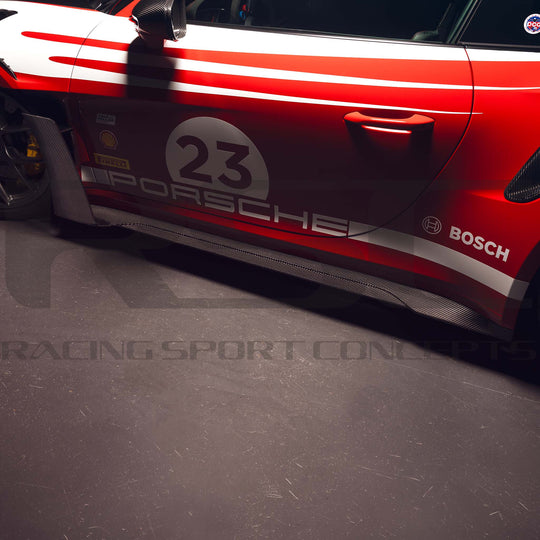 Porsche 992 GT3 RS Carbon Fiber Side Skirts by RSC Close Up