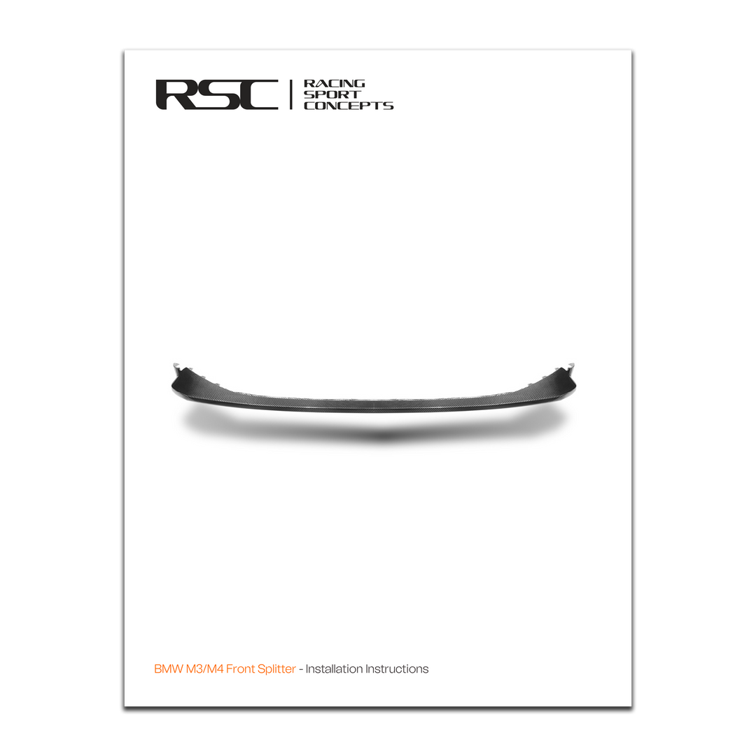 BMW G8X Front Splitter Installation Instruction Cover Photo 