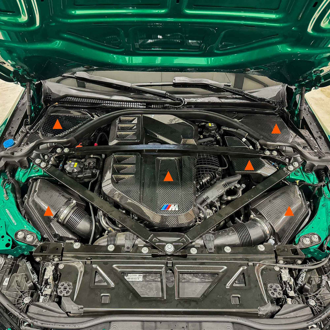 G8X Engine Bay Kit | Carbon Fiber | 6 Piece Package | BMW M3 &amp; M4