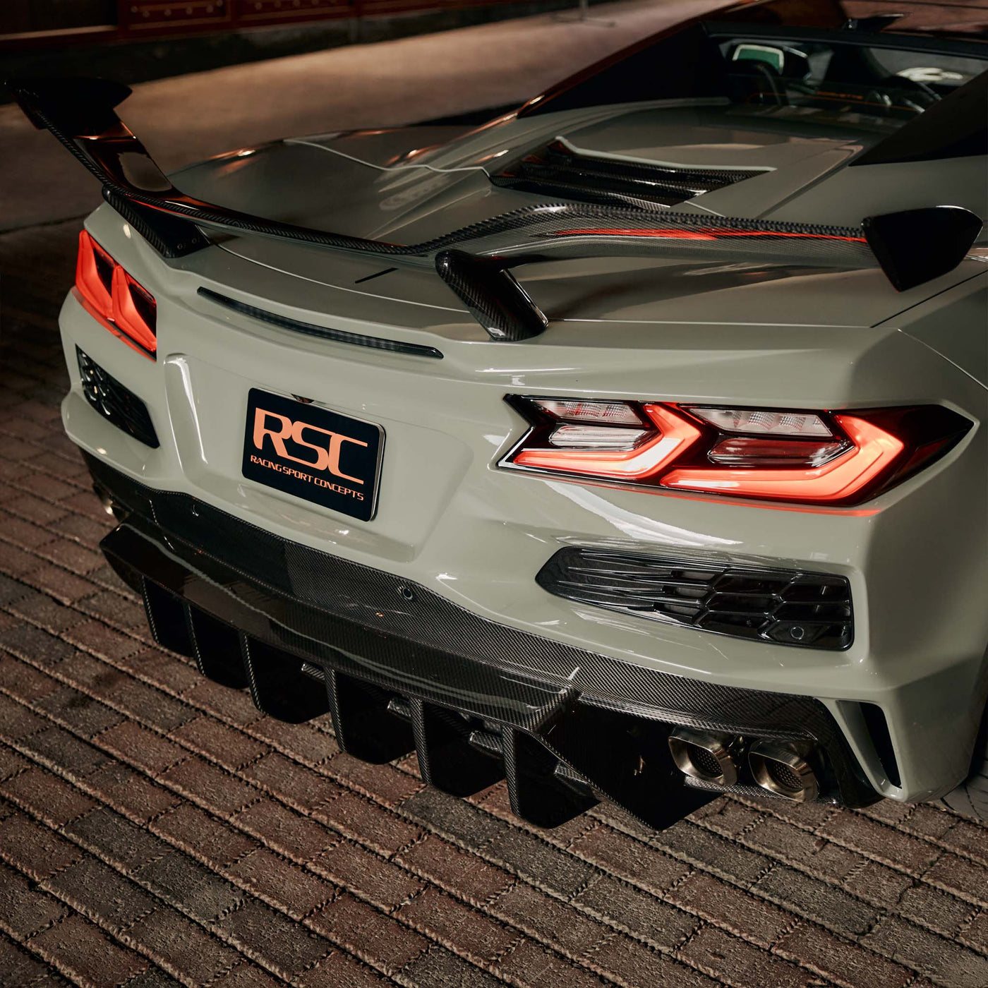 Wing Risers For Corvette C8 Z06 With Z07 Package Carbon Fiber