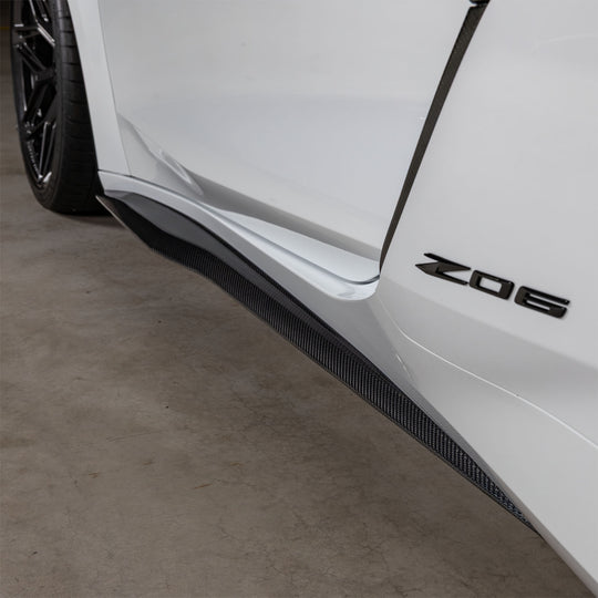 C8 Z06 Carbon Fiber Side Skirts OEM Style | Carbon Fiber | C8 Z06 E-Ray &amp; ZR1