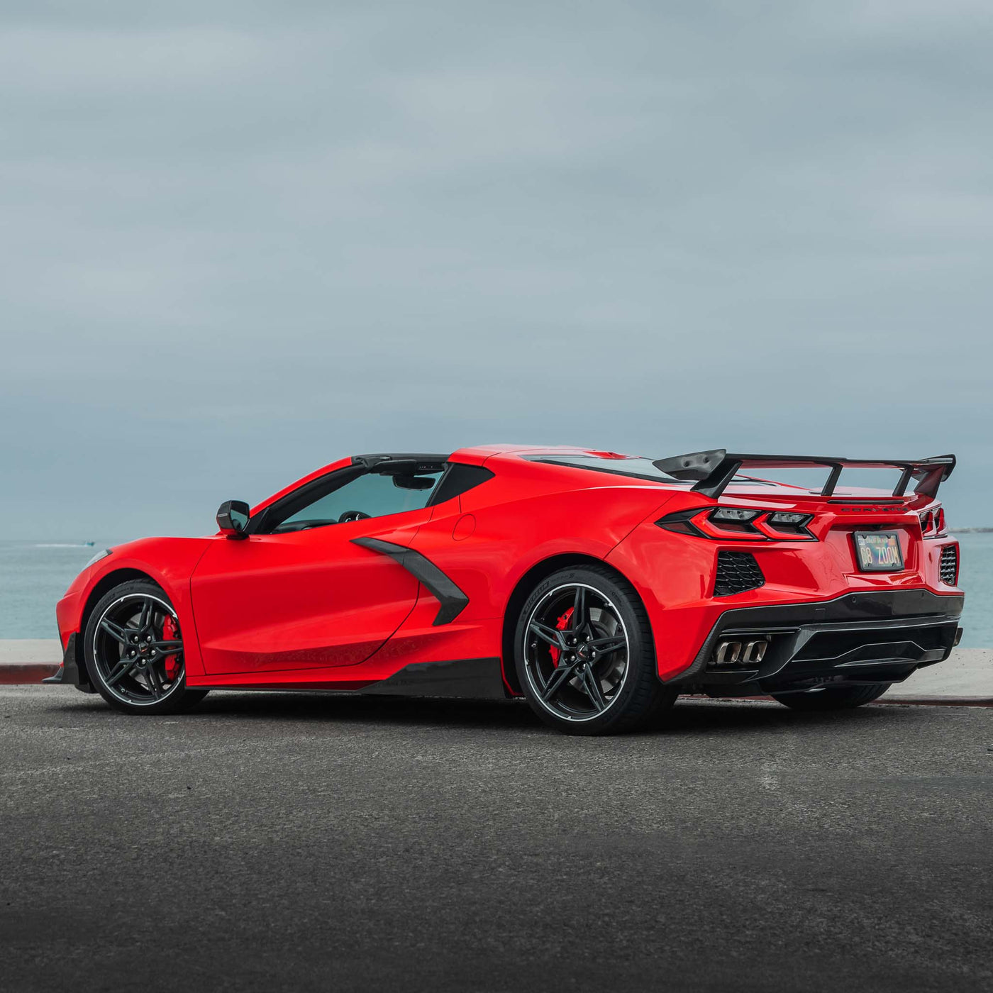 Carbon Fiber Boomerangs - Engine Intake Side Vents For C8 Corvette Trim