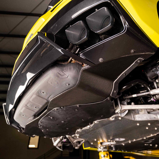 Lower Diffuser Trim Panel | Carbon Fiber | Fits Corvette C8 Stingray, Z06, E-Ray, &amp; ZR1