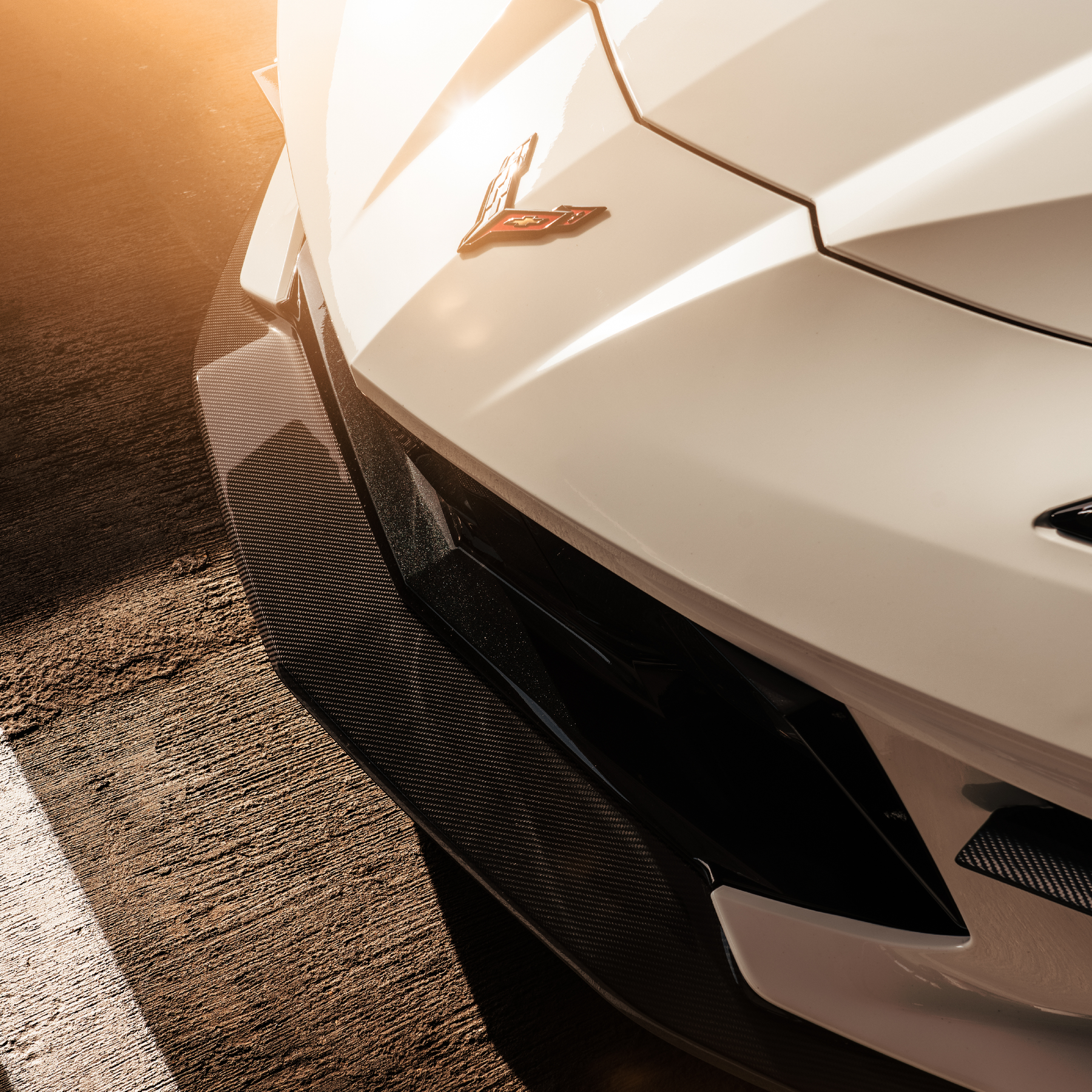 Racing Sport concepts フロントリップ Corvette C8 Stingray Carbon Fiber Front Splitter - RSC GT Front