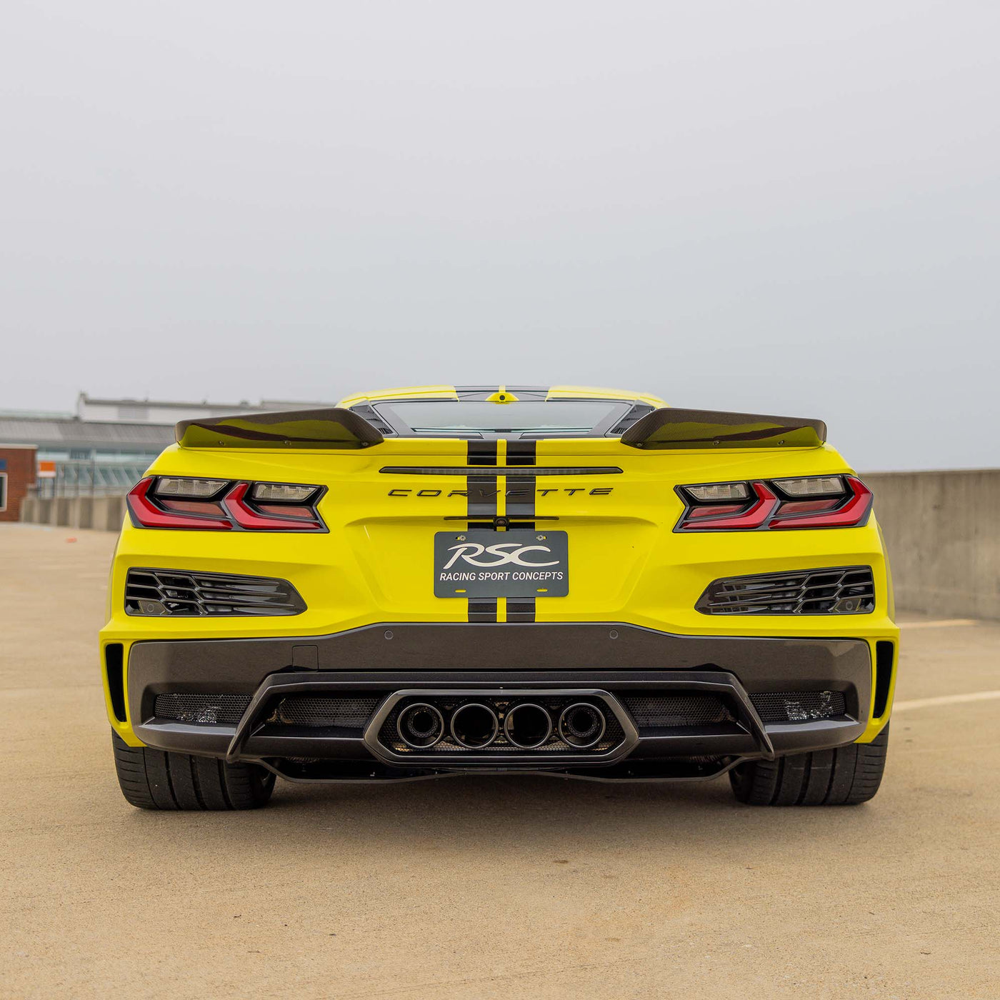Rear View Shot of RSC Z06 Carbon Wicker Extensions