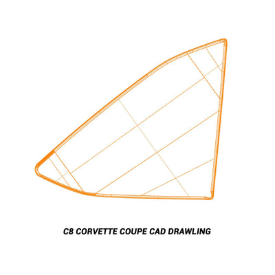 Corvette C8 Cad Drawling. Made in the USA. Exact fitment. 