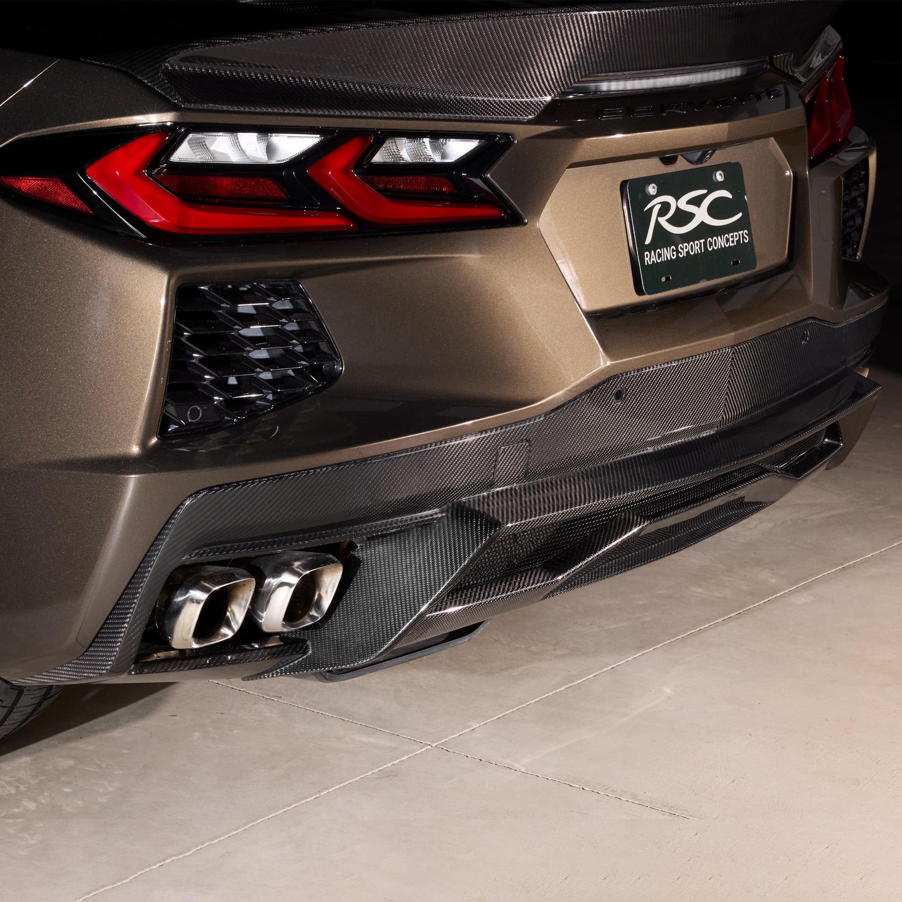 Corvette C8 Carbon Fiber Diffusers by Racing Sport Concepts