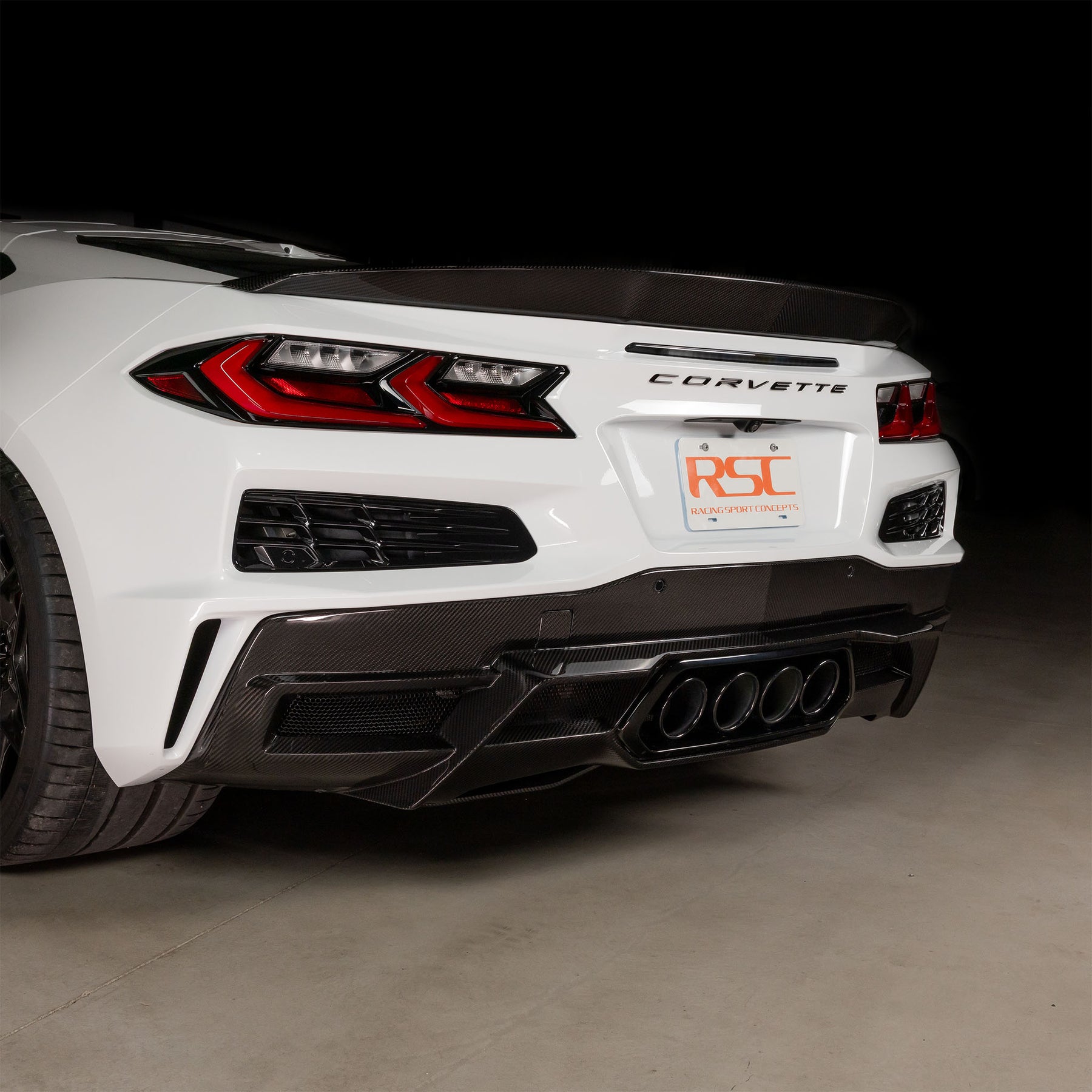 Carbon Fiber Rear Diffuser for Corvette C8 Z06 by Racing Sport Concepts