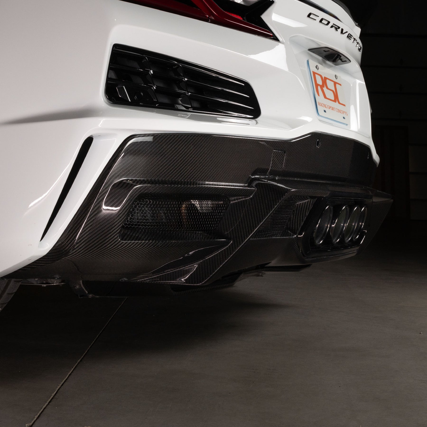 Carbon Fiber Rear Diffuser for Corvette C8 Z06 by Racing Sport Concepts