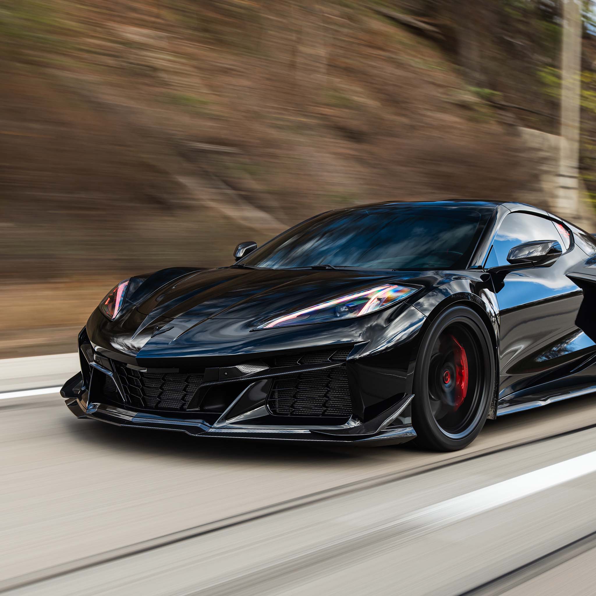 NONA_CORVETTE フォーム 2020-2026 Corvette C8 Quiet Racing ZR1 ZTK Forged Carbon Fiber