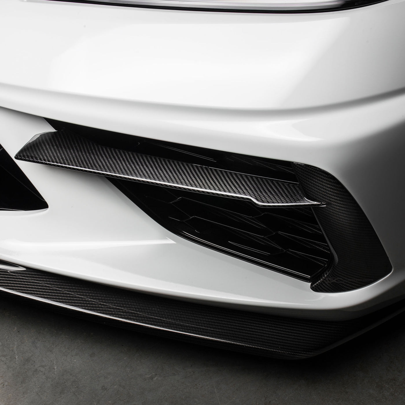 Carbon Fiber Front Grill Inserts for C8 Corvette