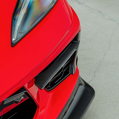 Front Intake Grill Inserts | Carbon Fiber | Corvette C8
