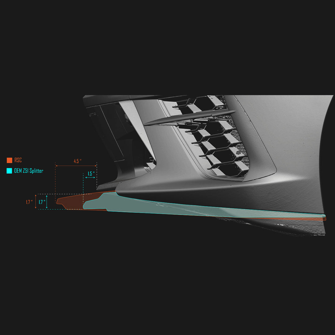 GT Front Splitter | Carbon Fiber | Corvette C8 Stingray