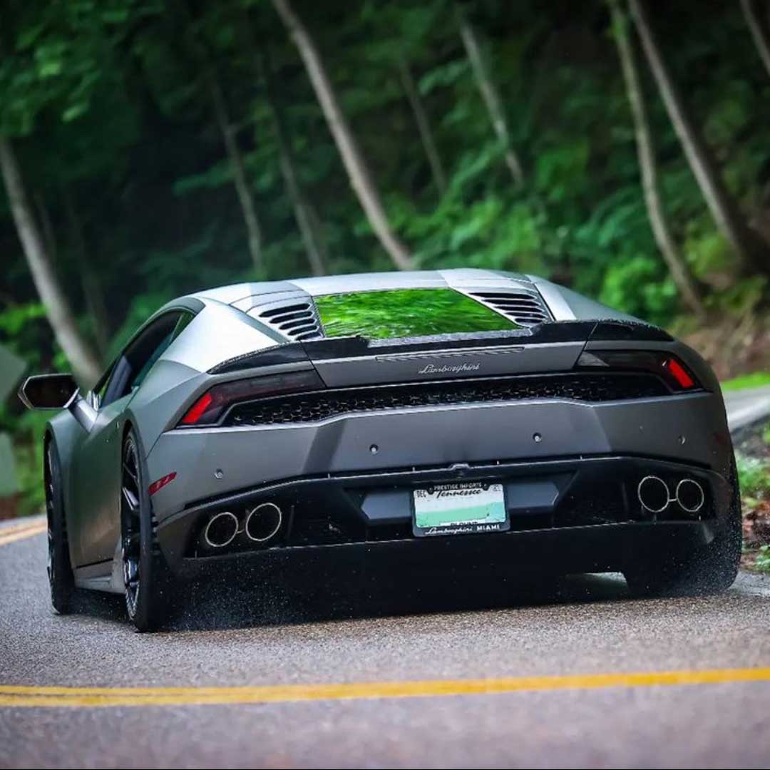 3pc carbon fiber ducktail spoiler for Lamborghini Huracan LP610 and LP580
