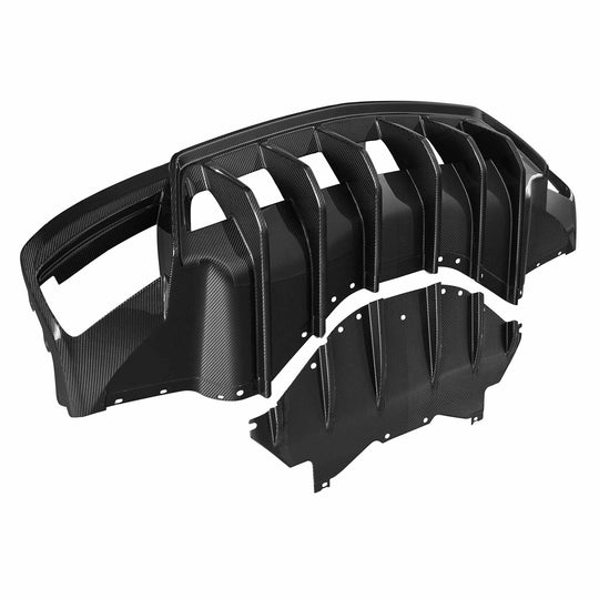 C8 Corvette Stingray and E-Ray ST Rear Diffuser Carbon Fiber Exploded View