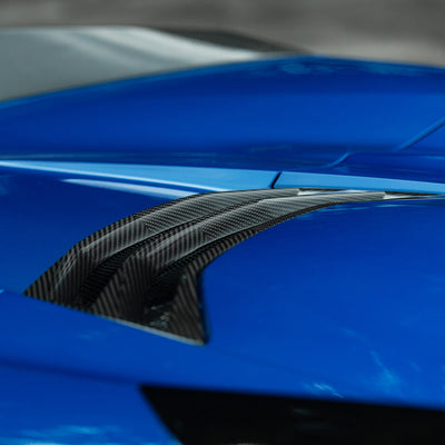 Convertible Corvette C8 with RSC Carbon Fiber Rear Hatch Vent  