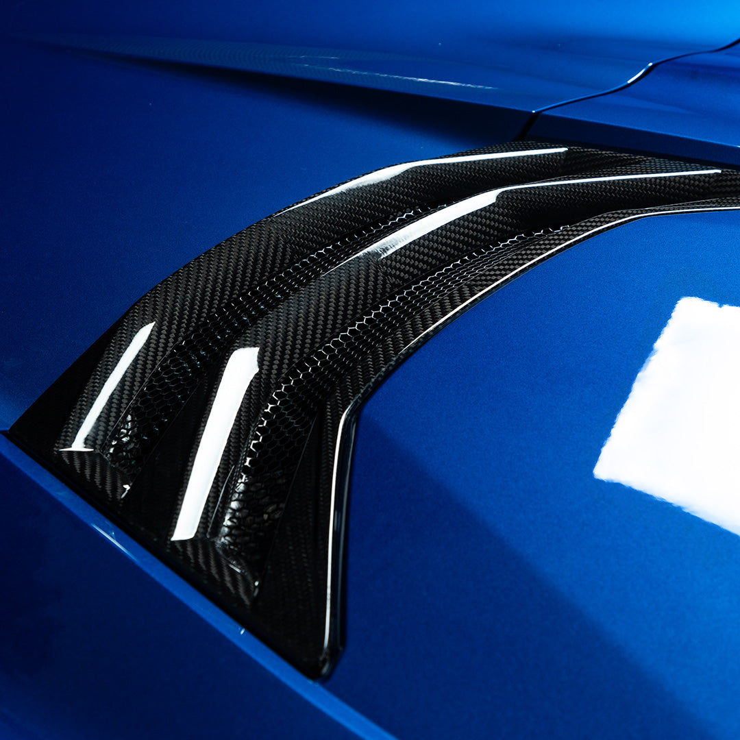 Convertible Corvette C8 with RSC Carbon Fiber Rear Hatch Vent  