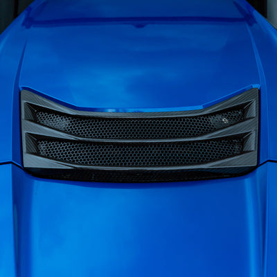 overhead Convertible Corvette C8 with RSC Carbon Fiber Rear Hatch Vent  