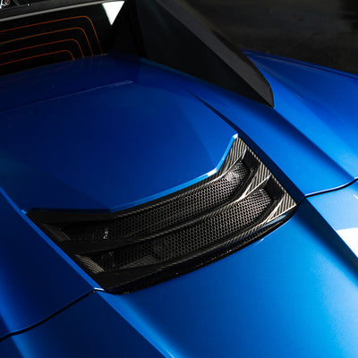 Convertible Corvette C8 with RSC Carbon Fiber Rear Hatch Vent  