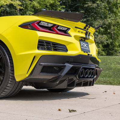 GTZ Z06 2 Piece Rear Diffuser Package | Carbon Fiber | Corvette C8 Z06 Coupe & Convertible