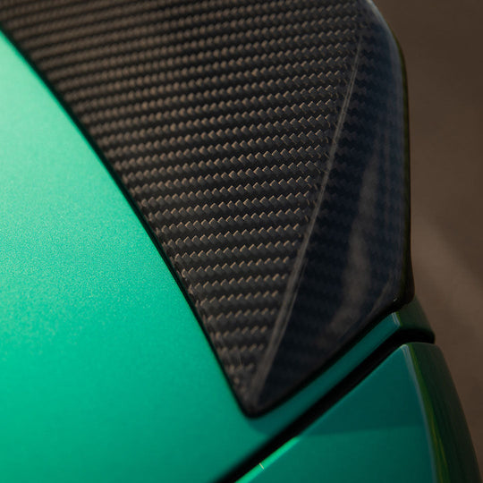 Close up of M4 BMW G82 RSC Carbon fiber Rear Spoiler 