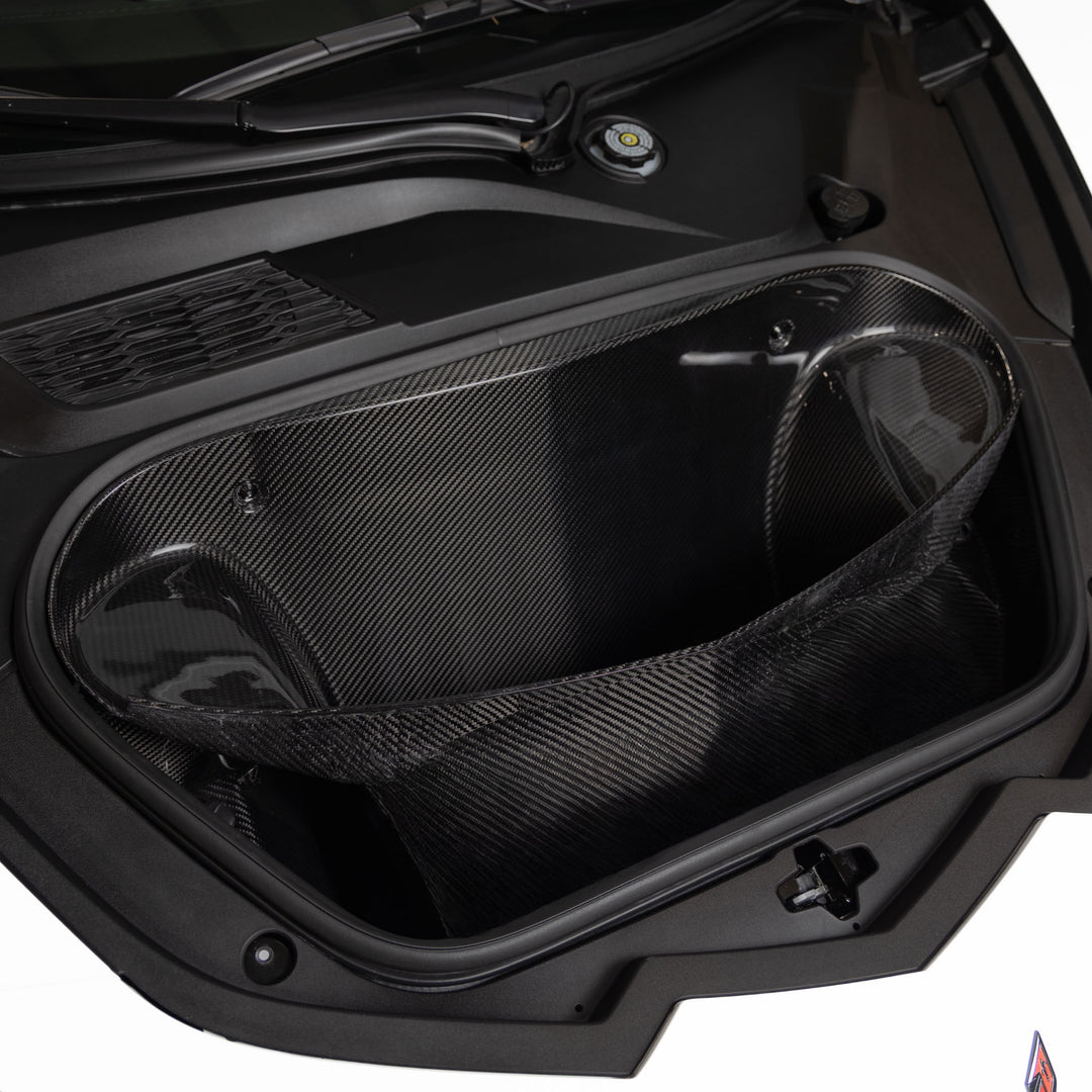 Functional Frunk &amp; Frunk Duct | Carbon Fiber | Corvette C8 Stingray, Z06, and Grandsport