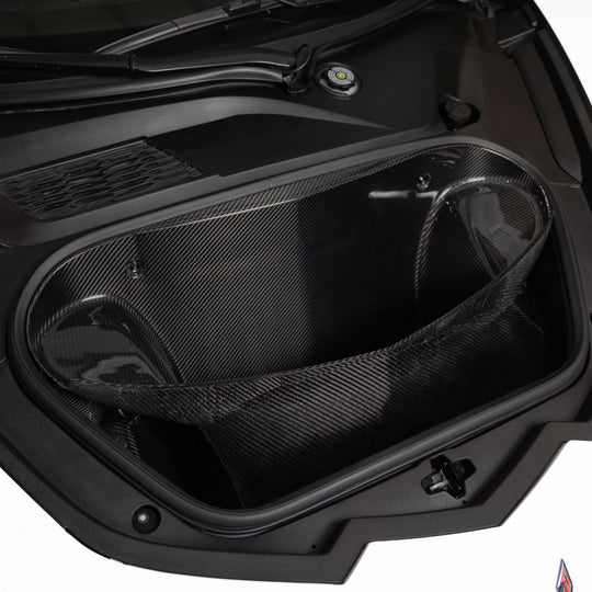Functional Frunk &amp; Frunk Duct | Carbon Fiber | Corvette C8 Stingray, Z06, and Grandsport