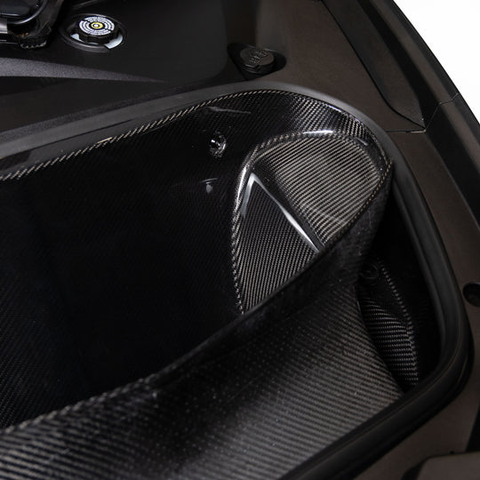 Functional Frunk &amp; Frunk Duct | Carbon Fiber | Corvette C8 Stingray, Z06, and Grandsport