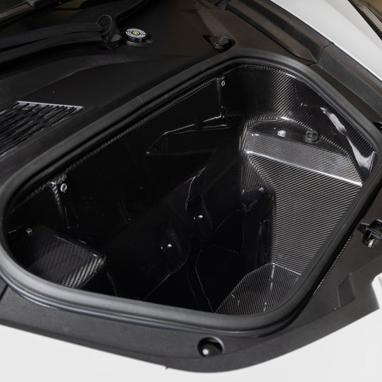 Functional Frunk &amp; Frunk Duct | Carbon Fiber | Corvette C8 Stingray, Z06, and Grandsport