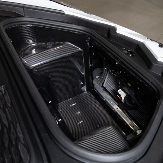 Functional Frunk &amp; Frunk Duct | Carbon Fiber | Corvette C8 Stingray, Z06, and Grandsport
