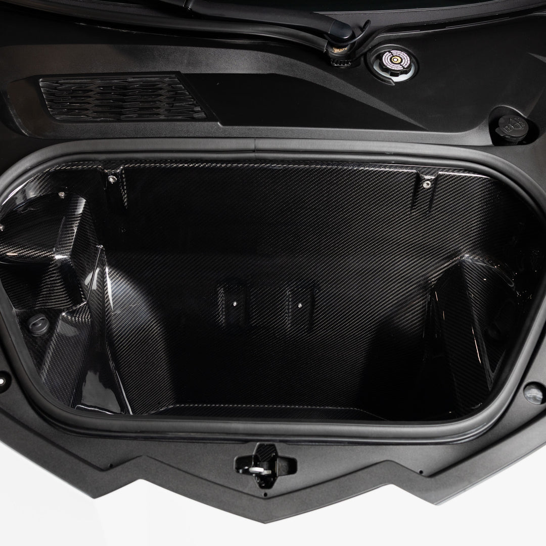 Functional Frunk &amp; Frunk Duct | Carbon Fiber | Corvette C8 Stingray, Z06, and Grandsport