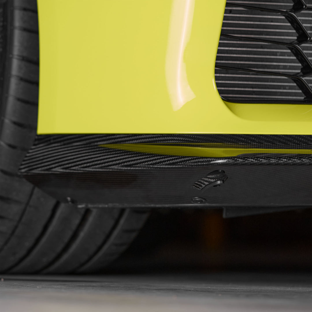 C8 Corvette Carbon Fiber Z07 3-piece Splitter with Protective Skid Pucks