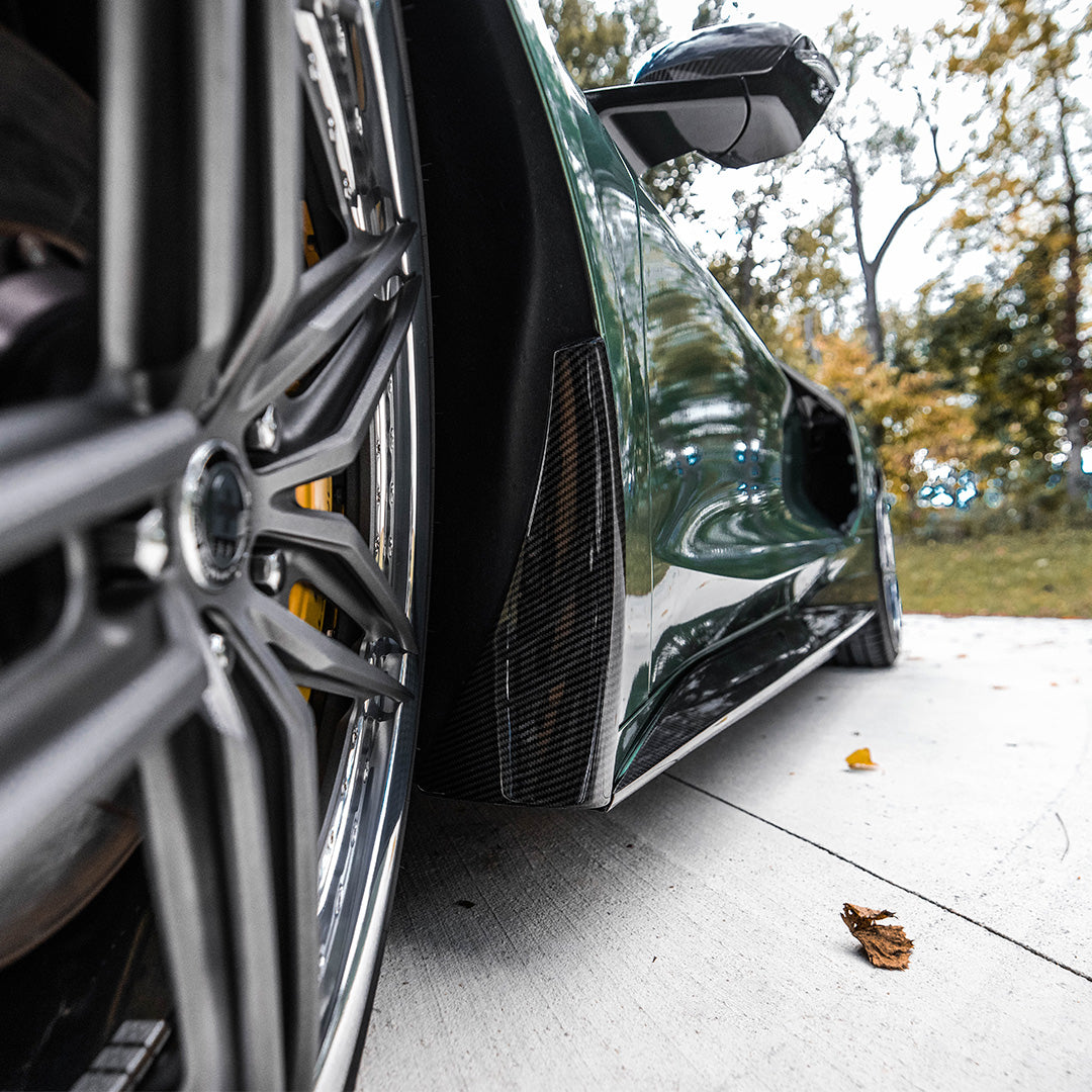 Front C8 Corvette Carbon Fiber Mud Guard 