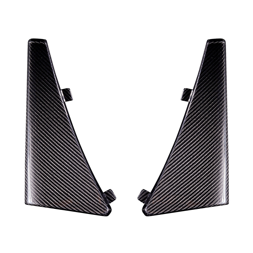 Product shot of rear RSC Carbon Fiber Mud Guard for C8 Corvette 