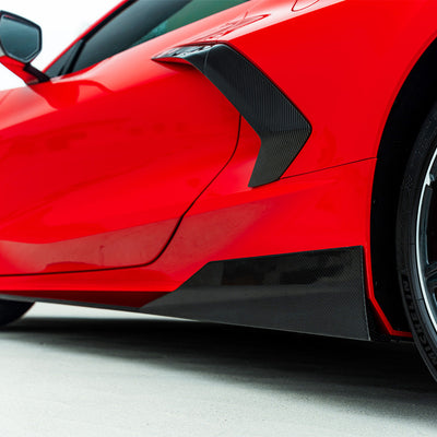 St Carbon Fiber Side Skirts For Corvette C8 - Limited Production