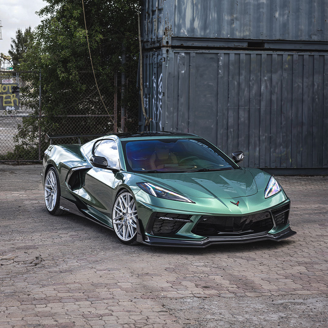 C8 Corvette Stingray equipped with Full RSC ST Carbon Fiber Body Kit 